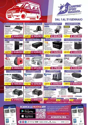 Volantino Camping Sport Magenta