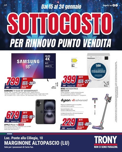 SOTTOCOSTO Trony Altopascio!