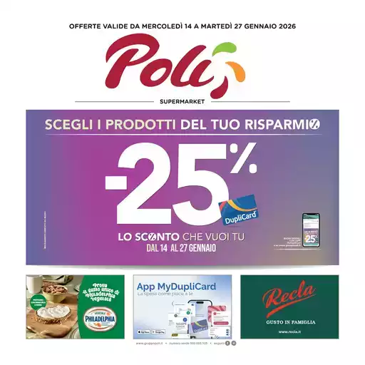 OFFERTE VALIDE DA MERCOLEDÌ 14 A MARTEDÌ 27 GENNAIO 2026