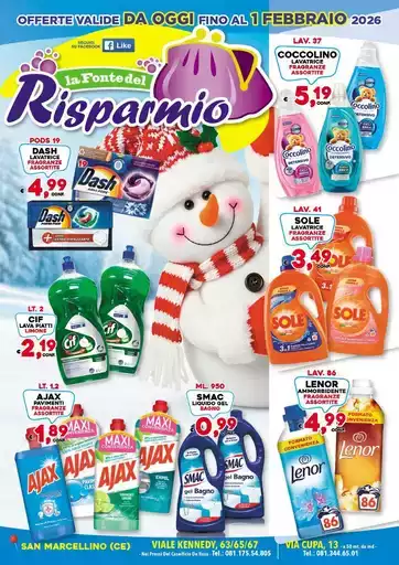 Offerte valide da oggi fino al 1 febbraio