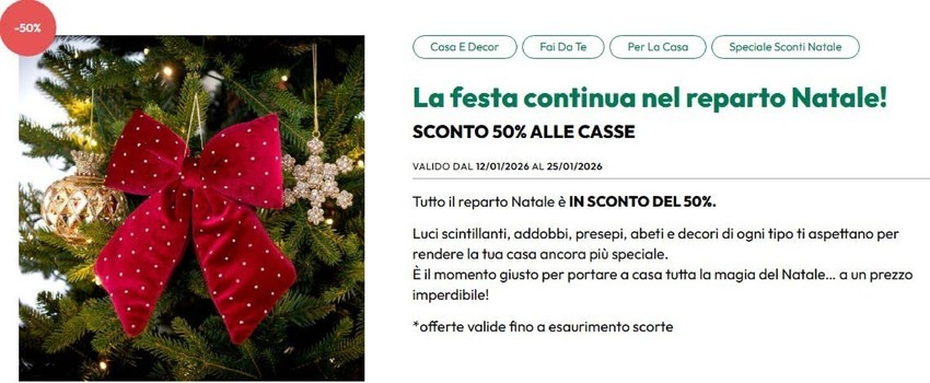 La festa continua nel reparto Natale!