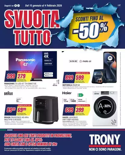 SVUOTA TUTTO da Trony Desenzano del Garda! SVUOTA TUTTO da Trony Desenzano del Garda!