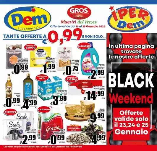 Offerte valide dal 16 al 25 gennaio 2026