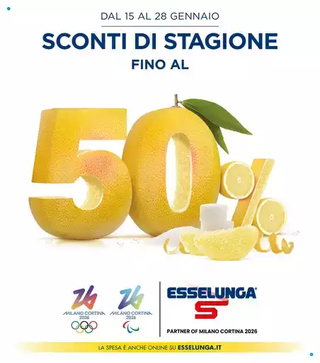 Sconti fino al 50%