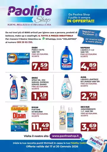 Offerte valide dal 17 al 30 gennaio 2026