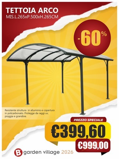 Tettoia arco -60%