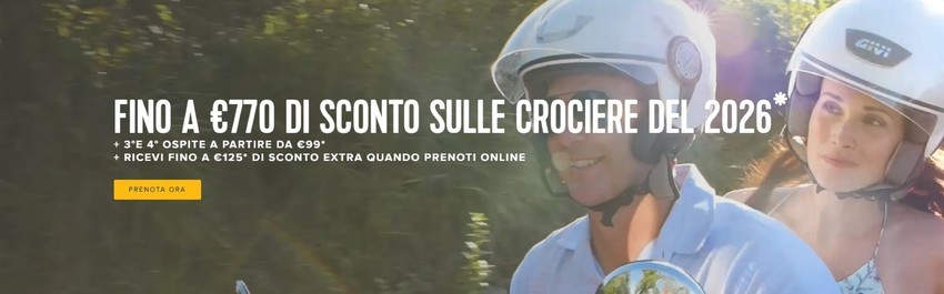 Fino a €770 di sconto sulle crociere del 2026