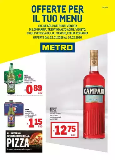 Offerte per il tuo Menù - AREA 1