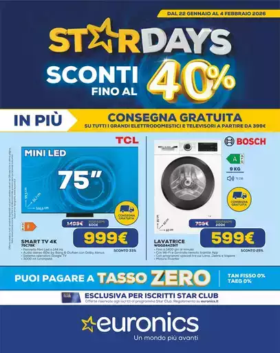 Sconti fino al 40%