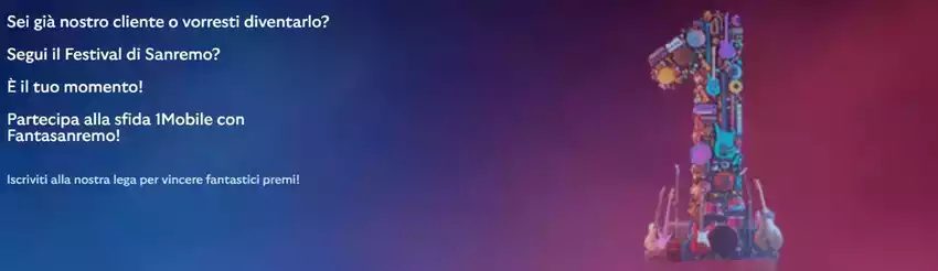 Partecipa alla sfida 1Mobile con Fantasanremo!