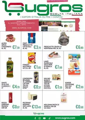 Offerte valide dal 25 gennaio al 14 febbraio