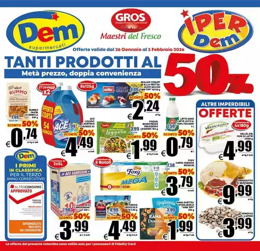 Tanti prodotti al 50%