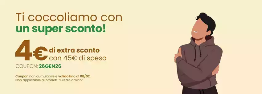 Ti cocccoliamo con un super sconto! Ti cocccoliamo con un super sconto!