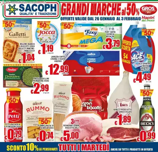 Grandi marche al 50% Grandi marche al 50%