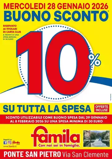 BUONO SCONTO 10% su TUTTA la spesa!