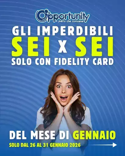 Solo dal 26 al 31 gennaio 2026 Solo dal 26 al 31 gennaio 2026