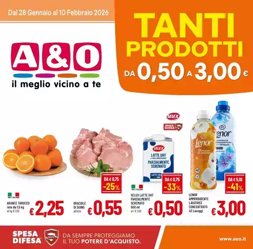Tanti prodotti da 0,50 a 3,00€