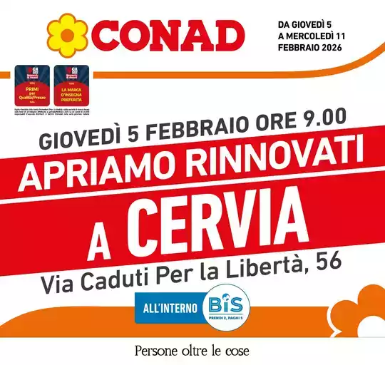 Apriamo rinnovati a Cervia dal 5 all'11 feb
