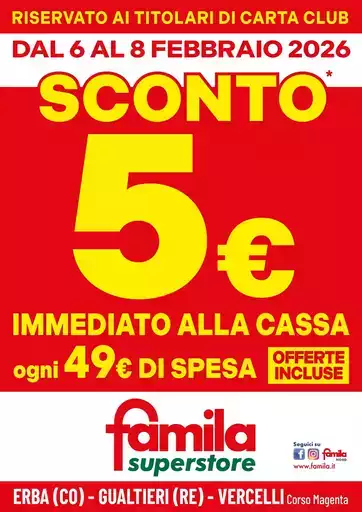 SCONTO 5€ IMMEDIATO!!
