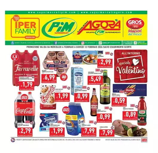 Promozione valida da 4 febbraio a 12 febbraio