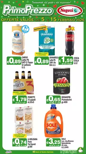 Offerte valide dal 5 al 15 febbraio 2026
