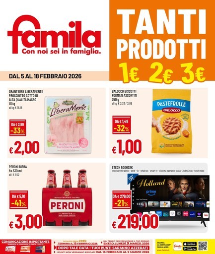 Tanti prodotti a 1,2,3 euro