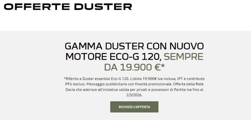 Offerte duster