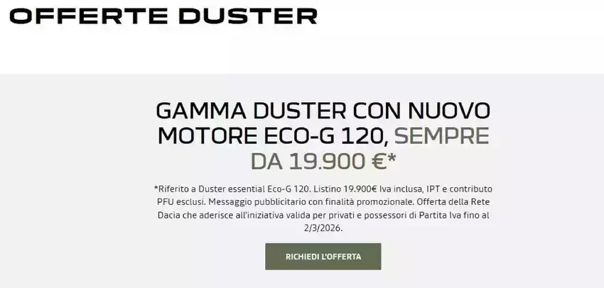 Offerte duster