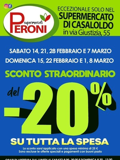 Sconto straordinario del -20%
