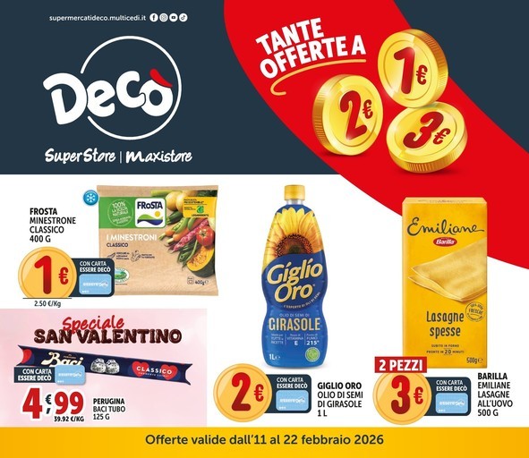 Tante offerte a 1 euro 2 euro 3 euro