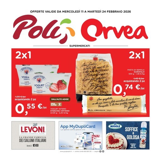 OFFERTE VALIDE DA MERCOLEDÌ 11 A MARTEDÌ 24 FEBBRAIO