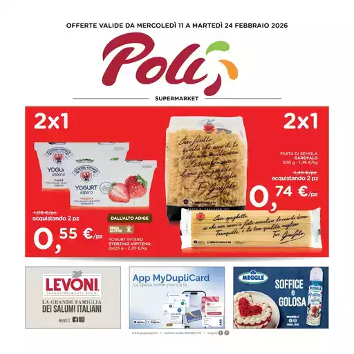 OFFERTE VALIDE DA MERCOLEDÌ 11 A MARTEDÌ 24 FEBBRAIO