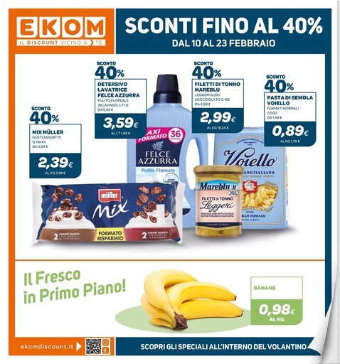 SCONTI FINO AL 40%