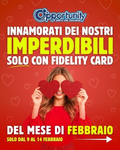 Del mese di febbraio solo dal 9 al 14 febbraio