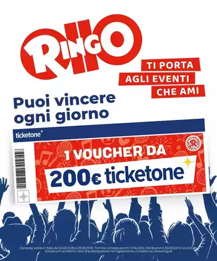 Ringo ti porta agli eventi che ami Ringo ti porta agli eventi che ami