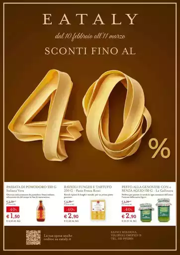 SCONTI FINO AL 40%