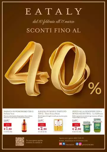 SCONTI FINO AL 40%