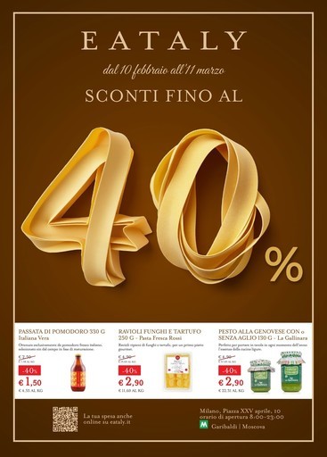 SCONTI FINO AL 40%