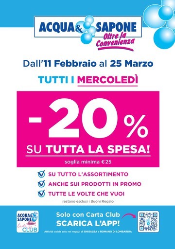 -20% su tutta la spesa!