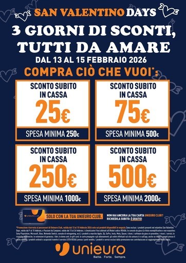 3 giorni di sconto tutti da amare da Unieuro!