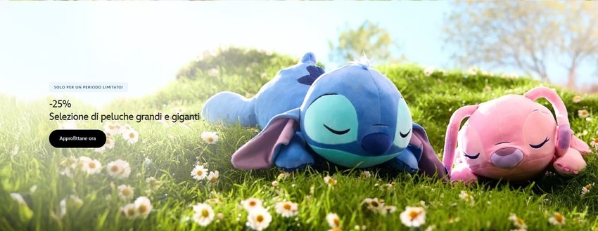 -25% selezione di peluche grandi e giganti