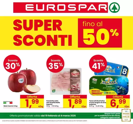 Super sconti fino al 50%