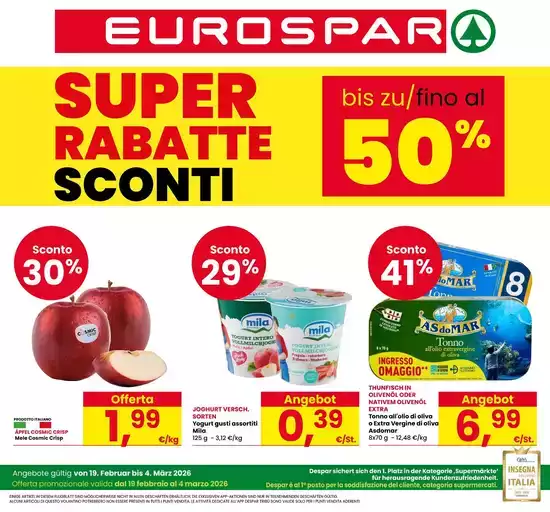 Super sconti fino al 50%
