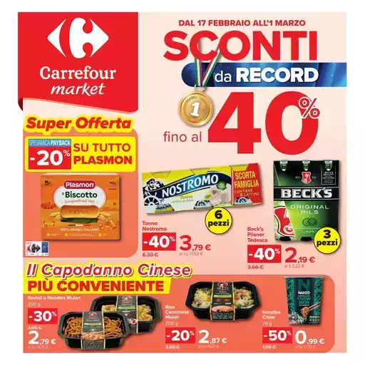 Sconti fino al 40%