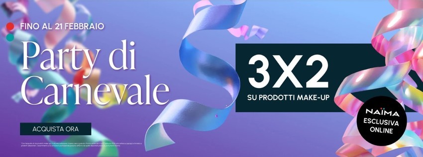3x2 su prodotti make-up
