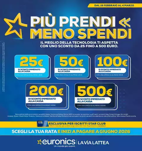 Più prendi meno spendi! Più prendi meno spendi!