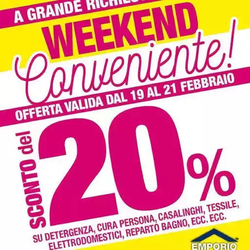 Weekend conveniente!