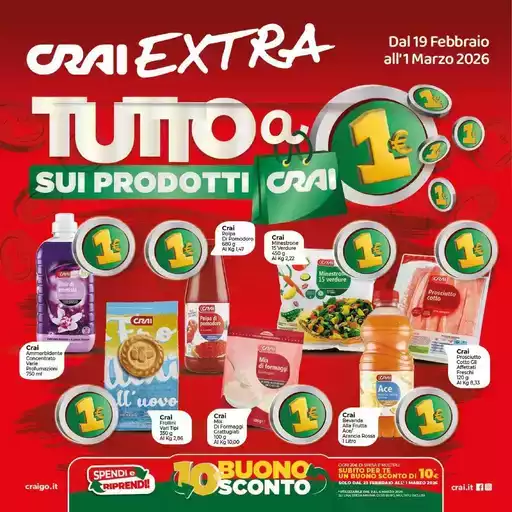 TUTTO A 1 SUI PRODOTTI CRAI