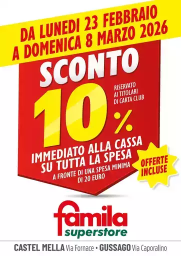 SCONTO 10% SCONTO 10%