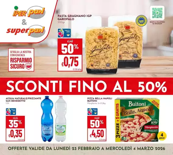Sconti fino al 50%